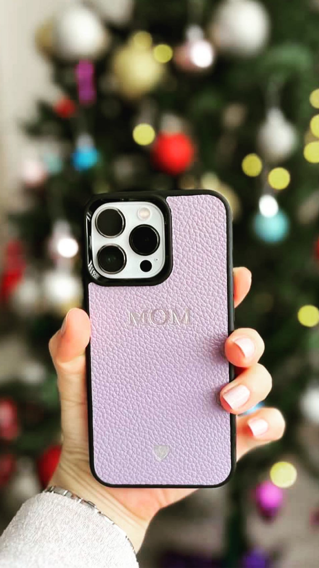 iPhone Uyumlu Deri Kılıf - Lavanta Moru