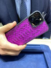 Python Patterned Sport Case for iPhone-Deep Purple