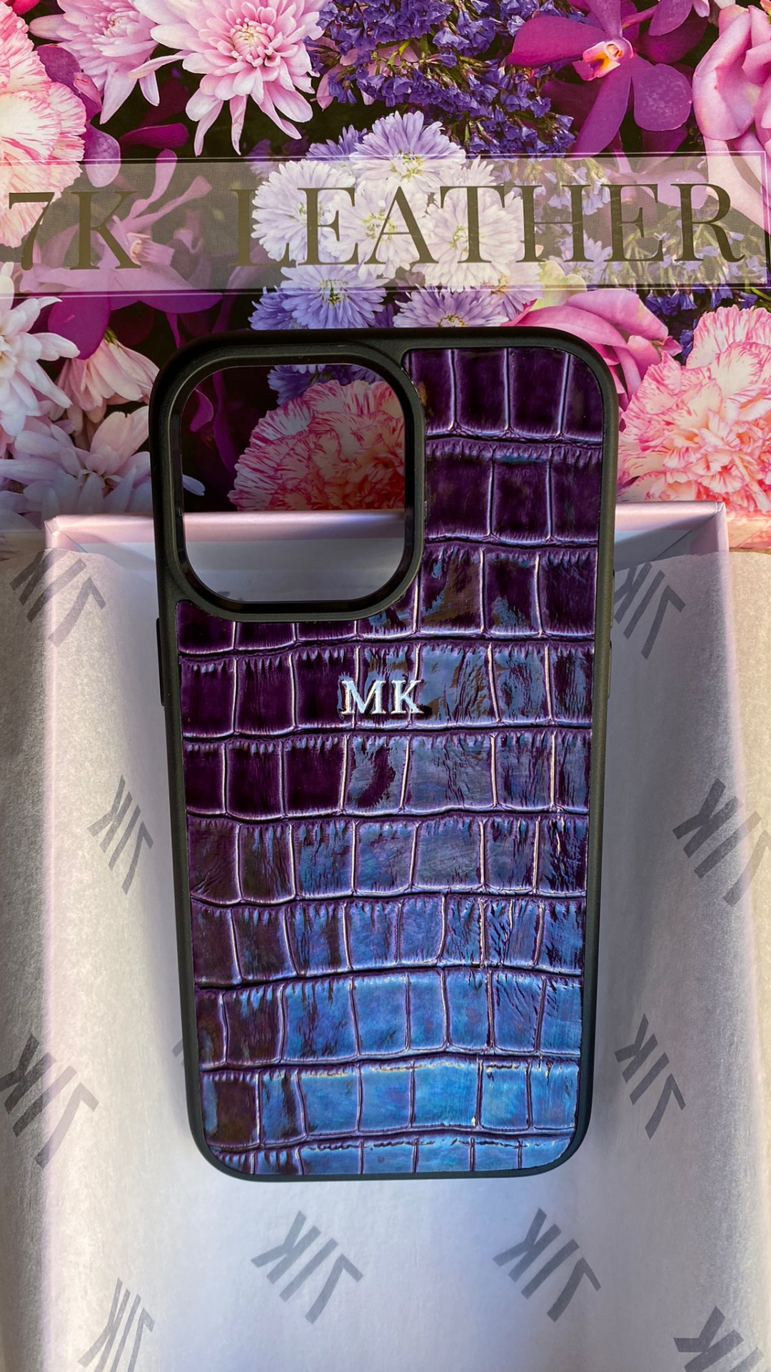 iPhone Uyumlu Deri Kılıf Croco-Mor