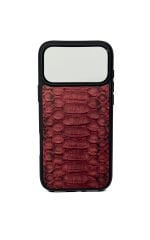 Genuine Python Snake Leather-Burgundy